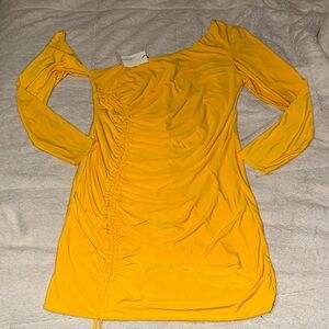 Vibrant Yellow Long Sleeve Dress